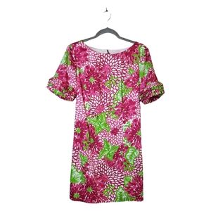 Lilly Pulitzer Fiesta Ruffled Mini Dress in White Zinnia Print